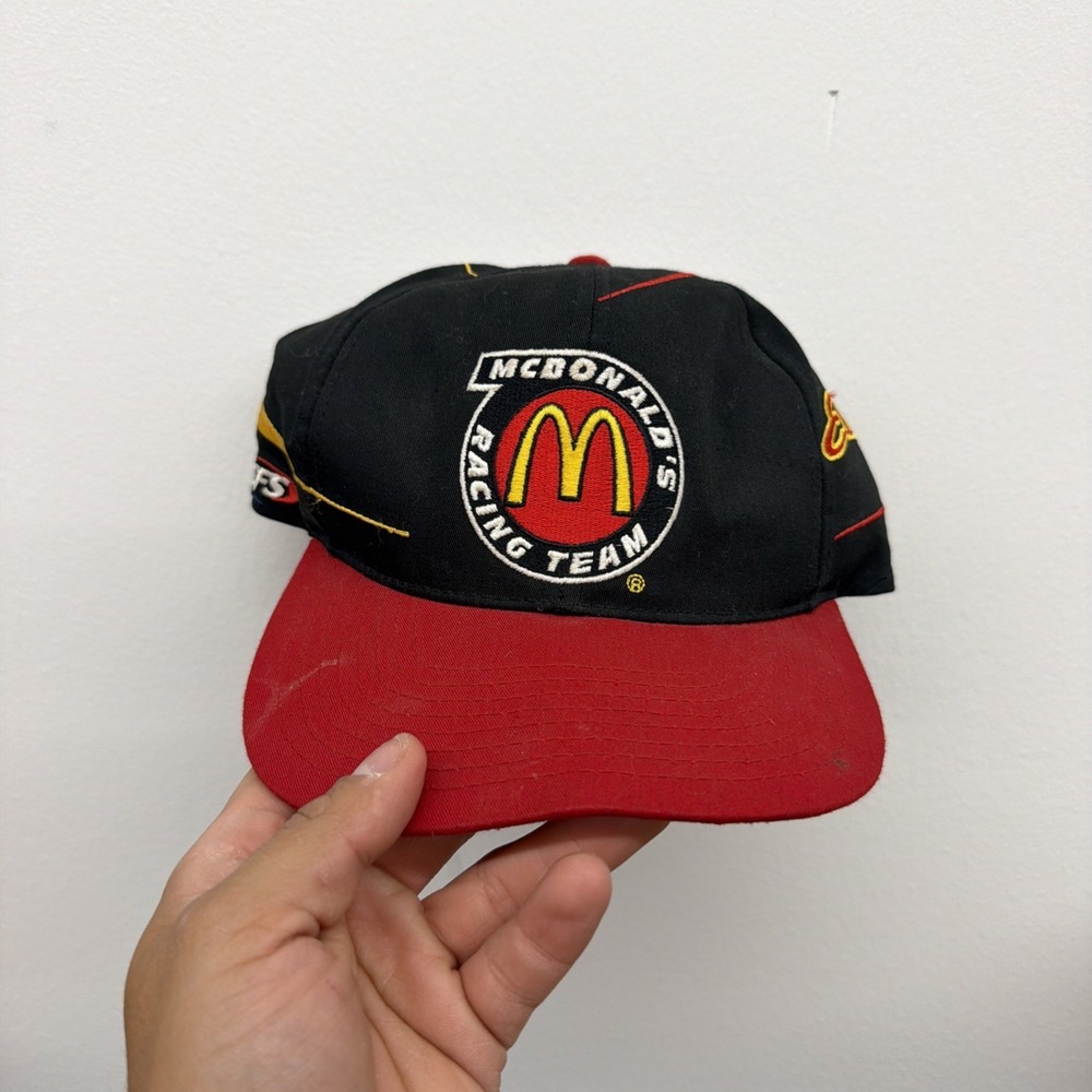 Vintage NASCAR Bill Elliott 94 McDonald's Racing Team Cap SnapBack